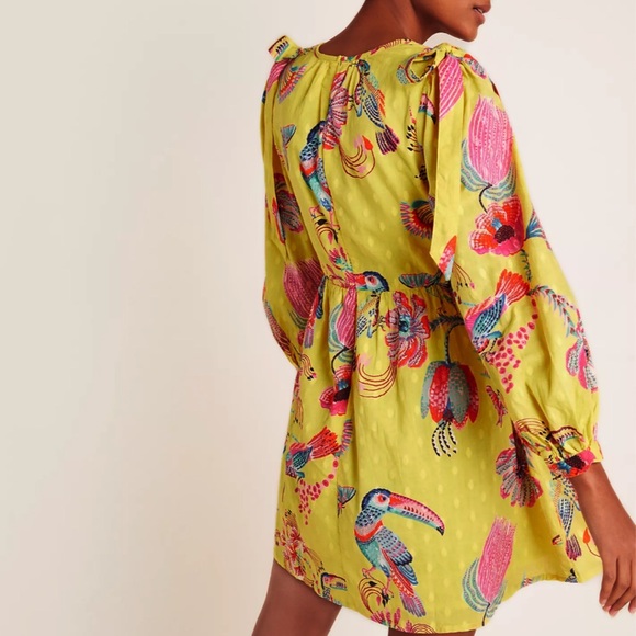 Anthropologie Banjanan Birdie Shoulder-Tie Tunic Dress - Picture 3 of 7